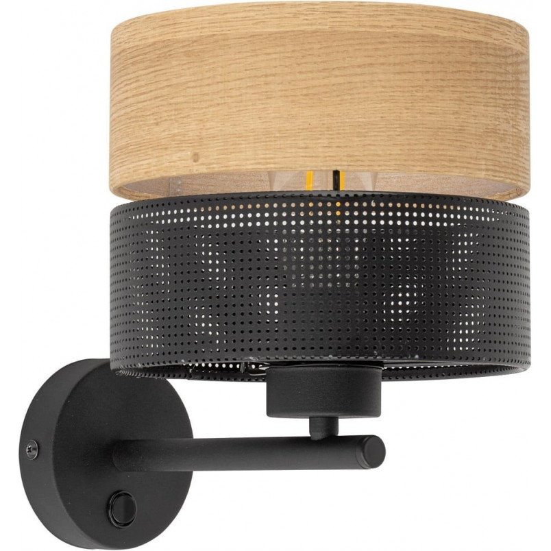 Kinkiet Loft Nicol | Ażurowy, Drewno, TK Lighting