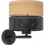 Kinkiet Loft Nicol | Ażurowy, Drewno, TK Lighting