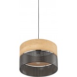 Lampa wisząca Nicol | Ażurowa, drewno, czarna | TK Lighting