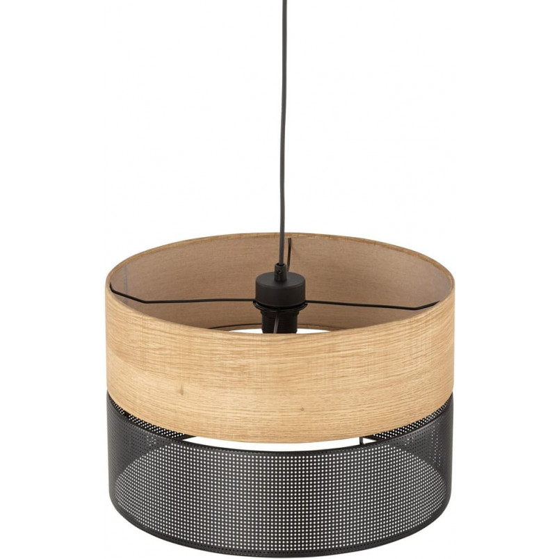 Lampa wisząca Nicol | Ażurowa, drewno, czarna | TK Lighting