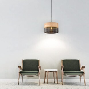 Lampa wisząca Nicol | Ażurowa, drewno, czarna | TK Lighting
