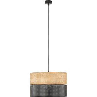 Lampa wisząca Nicol | Ażurowa, drewno, czarna | TK Lighting