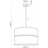 Lampa wisząca Nicol | Ażurowa, drewno, czarna | TK Lighting