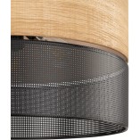 Lampa Wisząca Nicol | Ażurowa, Drewno, Czarna - TK Lighting