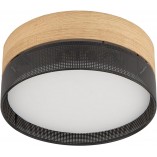 Plafon ażurowy z drewnem Nicol 50cm czarny TK Lighting