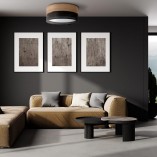 Plafon ażurowy z drewnem Nicol 50cm czarny TK Lighting