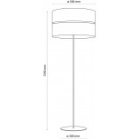 Lampa podłogowa ażurowa z drewnem Nicol czarna TK Lighting