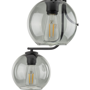 Lampa wisząca 3 szklane kule Cesar 60cm grafitowa TK Lighting