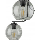 Lampa wisząca 3 szklane kule Cesar 60cm grafitowa TK Lighting