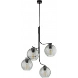 Lampa wisząca 4 szklane kule Cesar 60cm grafitowa TK Lighting