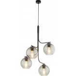 Lampa wisząca 4 szklane kule Cesar 60cm grafitowa TK Lighting