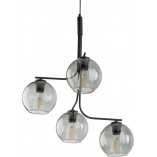 Lampa wisząca 4 szklane kule Cesar 60cm grafitowa TK Lighting