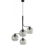 Lampa wisząca 4 szklane kule Cesar 60cm grafitowa TK Lighting