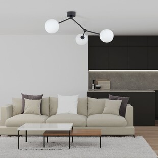 Lampa sufitowa szklana Fairy III 63cm biało-czarna TK Lighting