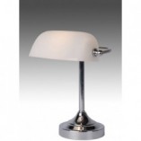 Lampa biurkowa Banker biała Lucide | Styl retro i vintage