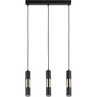 Lampa Wisząca Vivien III 50cm Czarno-Złota | TK Lighting