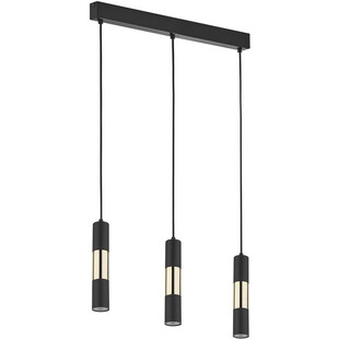 Lampa Wisząca Vivien III 50cm Czarno-Złota | TK Lighting