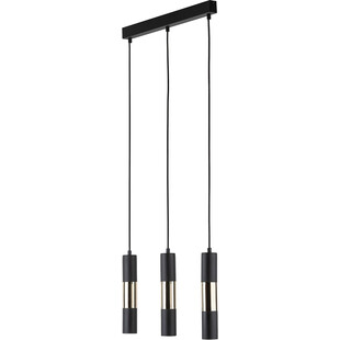Lampa Wisząca Vivien III 50cm Czarno-Złota | TK Lighting