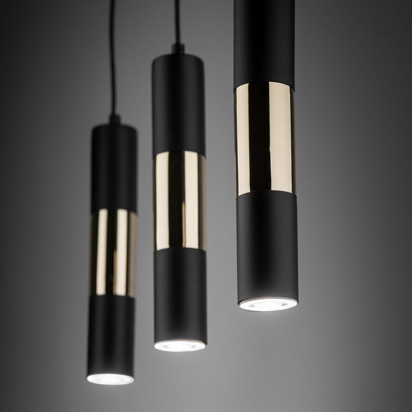 Lampa Wisząca Vivien III 50cm Czarno-Złota | TK Lighting