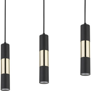 Lampa Wisząca Vivien III 50cm Czarno-Złota | TK Lighting