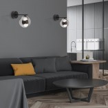 Kinkiet szklane kule Estera grafit / czarny TK Lighting