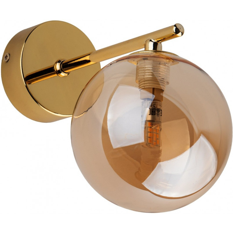 Kinkiet szklane kule Estera bursztyn / złoty TK Lighting