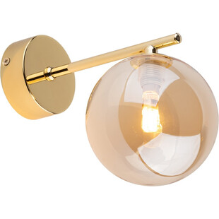 Kinkiet szklane kule Estera bursztyn / złoty TK Lighting