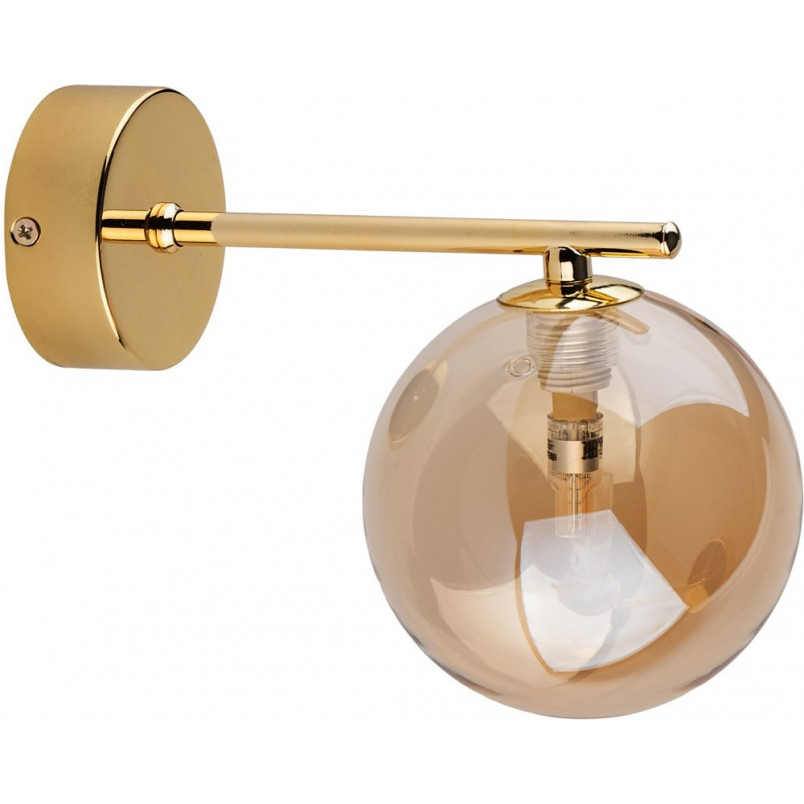 Kinkiet szklane kule Estera bursztyn / złoty TK Lighting