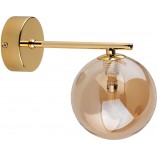 Kinkiet szklane kule Estera bursztyn / złoty TK Lighting