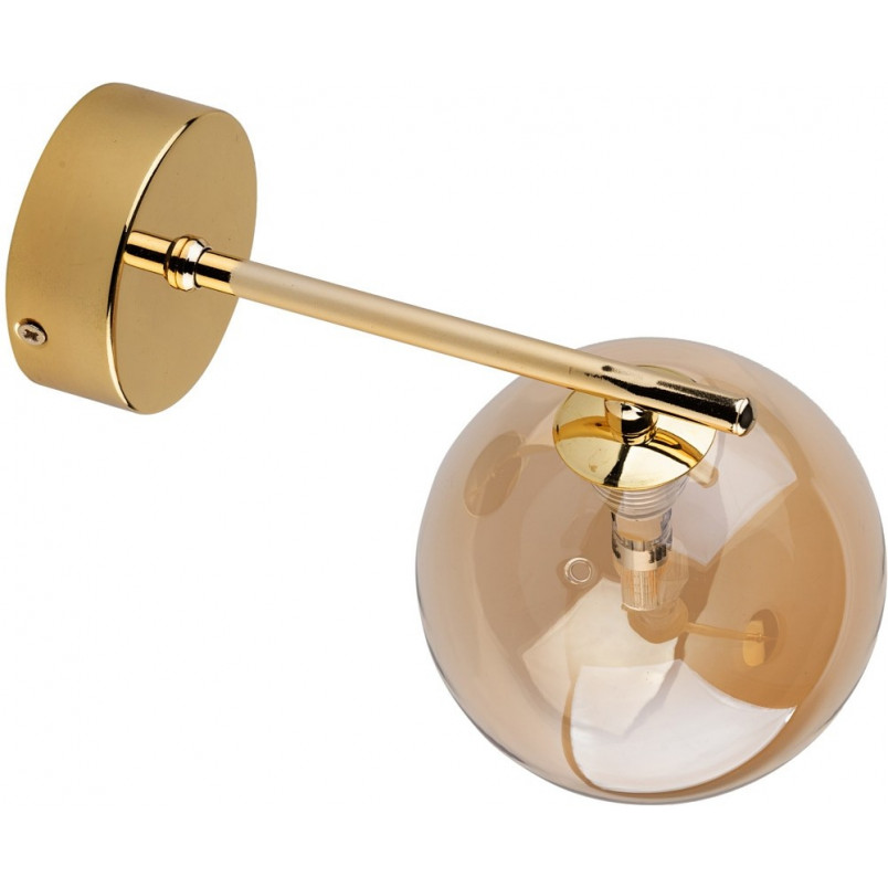 Kinkiet szklane kule Estera bursztyn / złoty TK Lighting