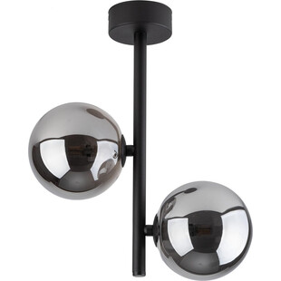 Lampa sufitowa 2 szklane kule Estera 27cm grafit / czarny TK Lighting
