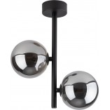 Lampa sufitowa 2 szklane kule Estera 27cm grafit / czarny TK Lighting