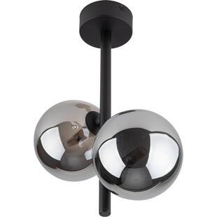 Lampa sufitowa 2 szklane kule Estera 27cm grafit / czarny TK Lighting