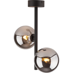Lampa sufitowa 2 szklane kule Estera 27cm grafit / czarny TK Lighting