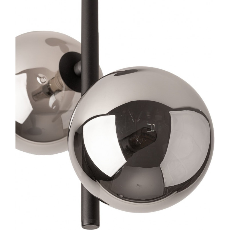 Lampa sufitowa 2 szklane kule Estera 27cm grafit / czarny TK Lighting