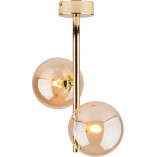 Lampa sufitowa glamour Estera | 2 szklane kule, bursztyn | TK Lighting