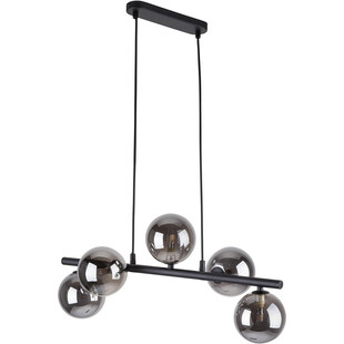 Lampa wisząca podłużna szklane kule Estera V 63cm grafit / czarny TK Lighting