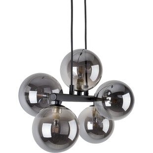 Lampa wisząca podłużna szklane kule Estera V 63cm grafit / czarny TK Lighting