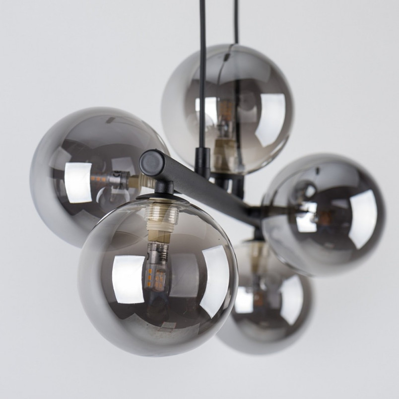 Lampa wisząca podłużna szklane kule Estera V 63cm grafit / czarny TK Lighting