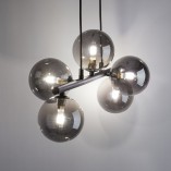 Lampa wisząca podłużna szklane kule Estera V 63cm grafit / czarny TK Lighting