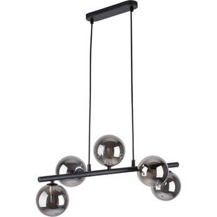 Lampa wisząca podłużna szklane kule Estera V 63cm grafit / czarny TK Lighting