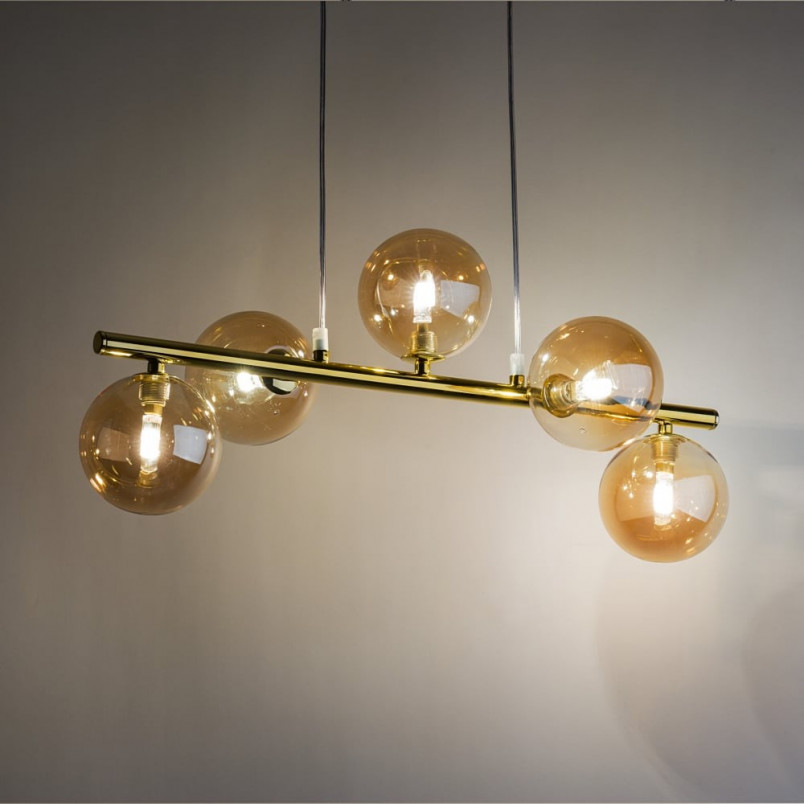Lampa Estera V - Szklane kule, bursztyn, TK Lighting | Kup online