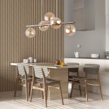 Lampa Estera V - Szklane kule, bursztyn, TK Lighting | Kup online