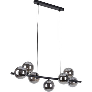 Lampa wisząca podłużna szklane kule Estera VII 90cm grafit / czarny TK Lighting