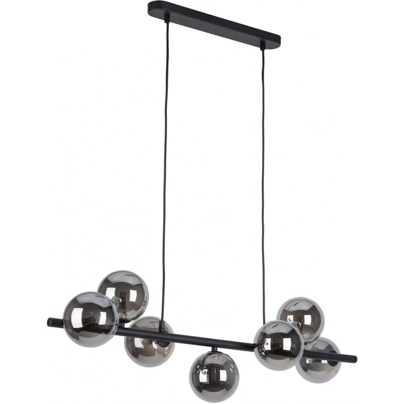 Lampa wisząca podłużna szklane kule Estera VII 90cm grafit / czarny TK Lighting