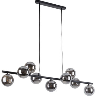 Lampa wisząca podłużna szklane kule Estera VII 116cm grafit / czarny TK Lighting