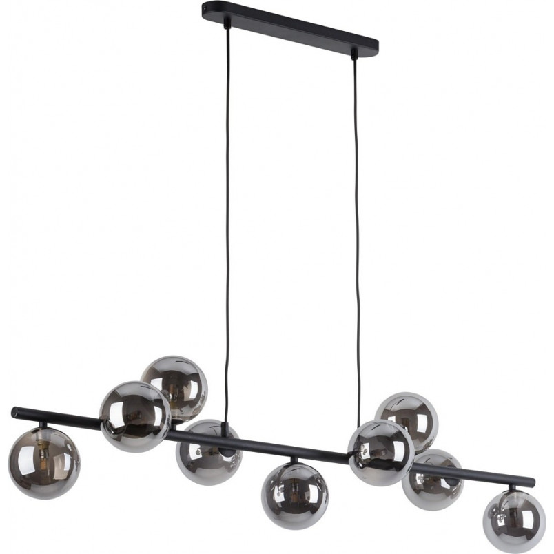 Lampa wisząca podłużna szklane kule Estera VII 116cm grafit / czarny TK Lighting