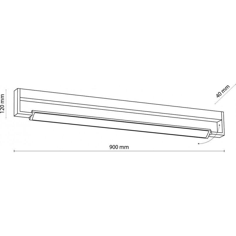 Kinkiet minimalistyczny regulowany Dekster LED 90cm czarny TK Lighting