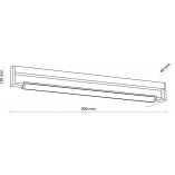 Kinkiet minimalistyczny regulowany Dekster LED 90cm biały TK Lighting