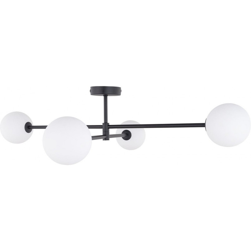 Lampa Sarius IV - Glamour z białych i czarnych kul | TK Lighting